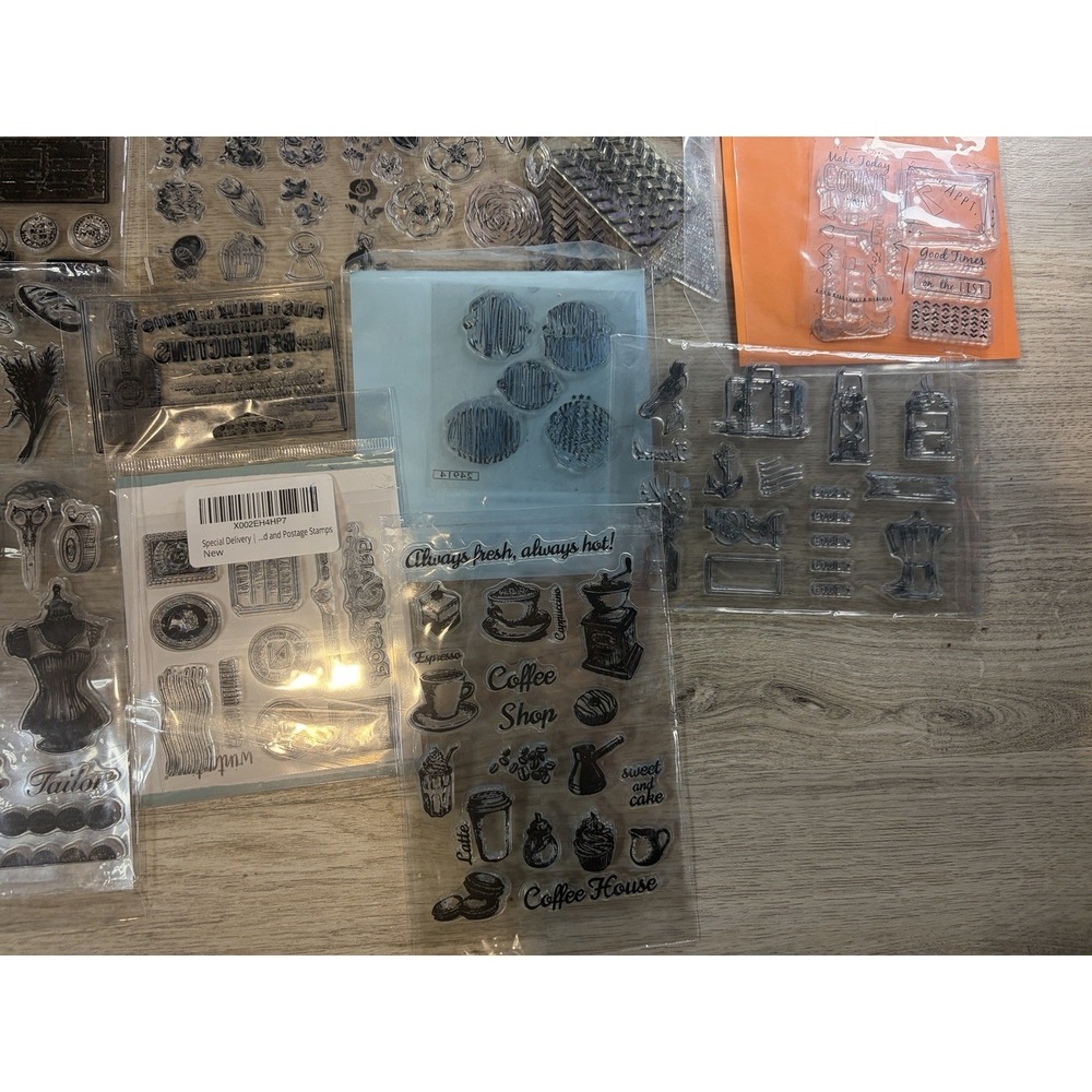 Lot of Scrapbooking Clear Stamps For Crafters Floral Months Retro Vintage - Picture 3 of 8